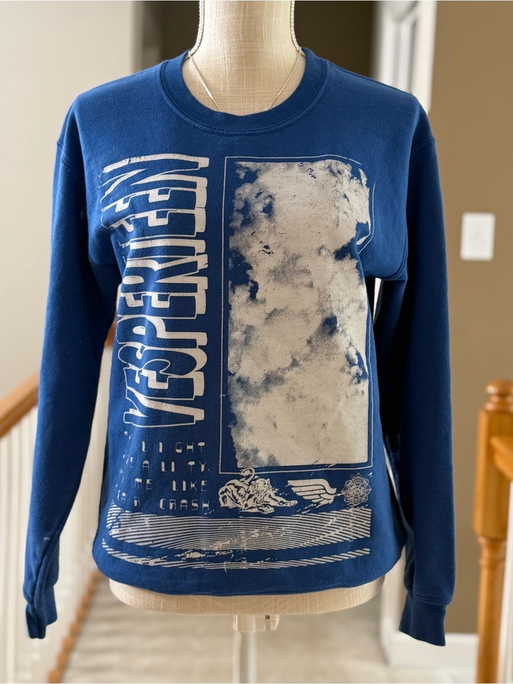 Vintage Bjork Vesperteen Crewneck Sweatshirt with White Graphic Print